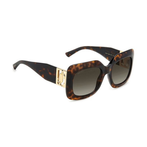 Jimmy Choo Gaya Large Logo Sunglasses - Brown