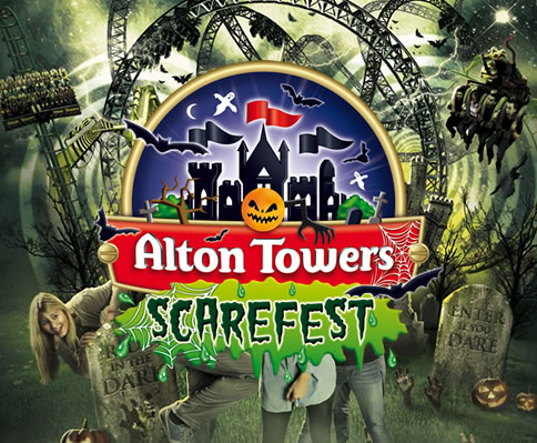 Scarefest at Alton Towers for 4